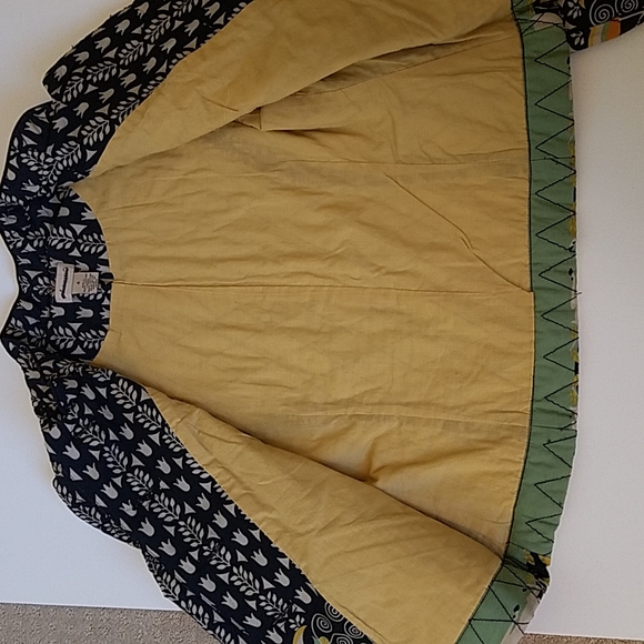 Anthropologie Elevenses Quilted Folk Art Jacket with Corded Loop Trim Detail 4 - Picture 11 of 11